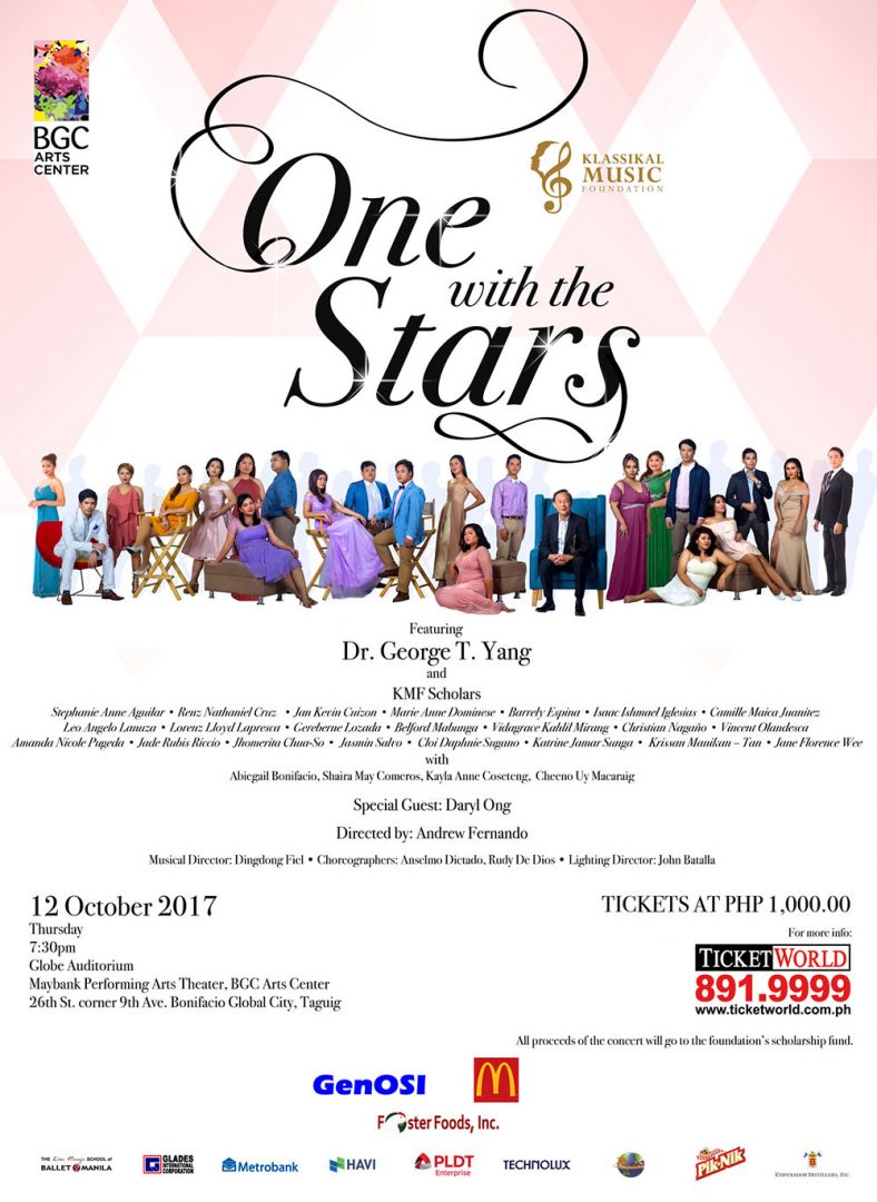 Klassikal Music Foundation's (KMF) One with the Stars Concert Poster