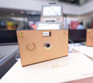 A camera with a paper body at the Taiwan Excellence Experience Zone