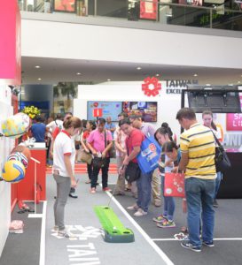 Indoor golf and other sports and leisure equipment at the Taiwan Excellence Experience Zone