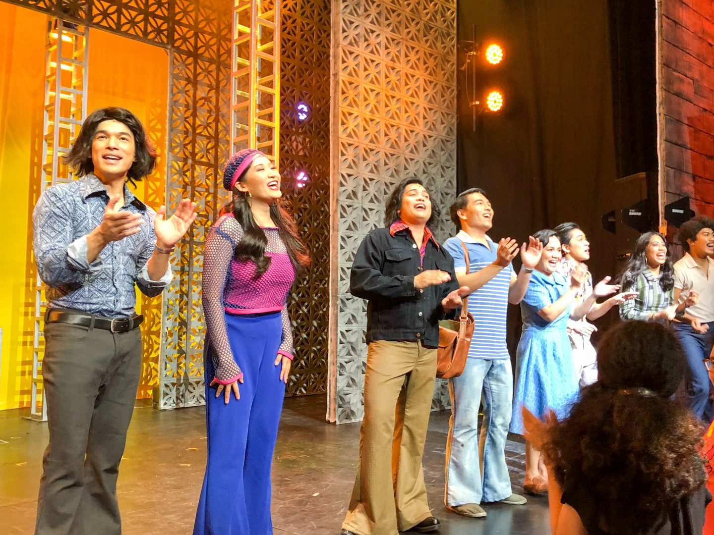 The cast of 9 Works Theatrical and Globe Live's Eto Na! Musikal nAPO! the APO Hiking Society Musical